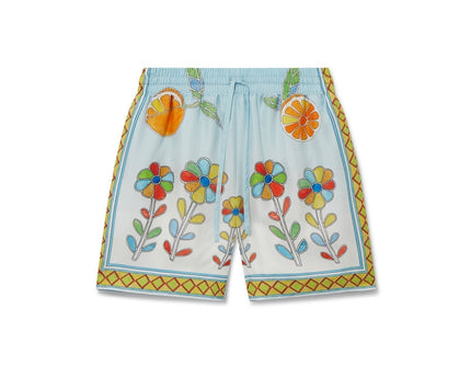 Yoruba Flowers Silk Shorts