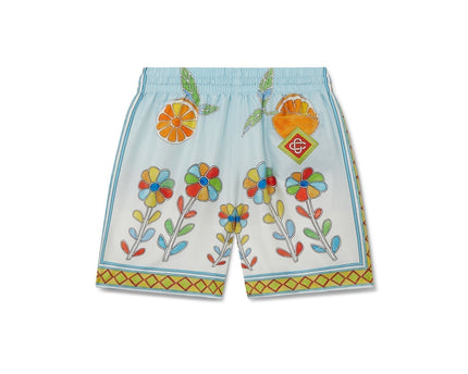 Yoruba Flowers Silk Shorts