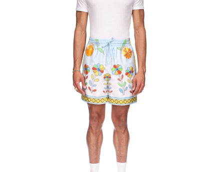 Yoruba Flowers Silk Shorts