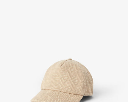 Casquette de baseball en coton FF beige